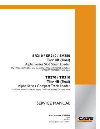 case skid steer sr210 oil change|SERVICE MANUAL.